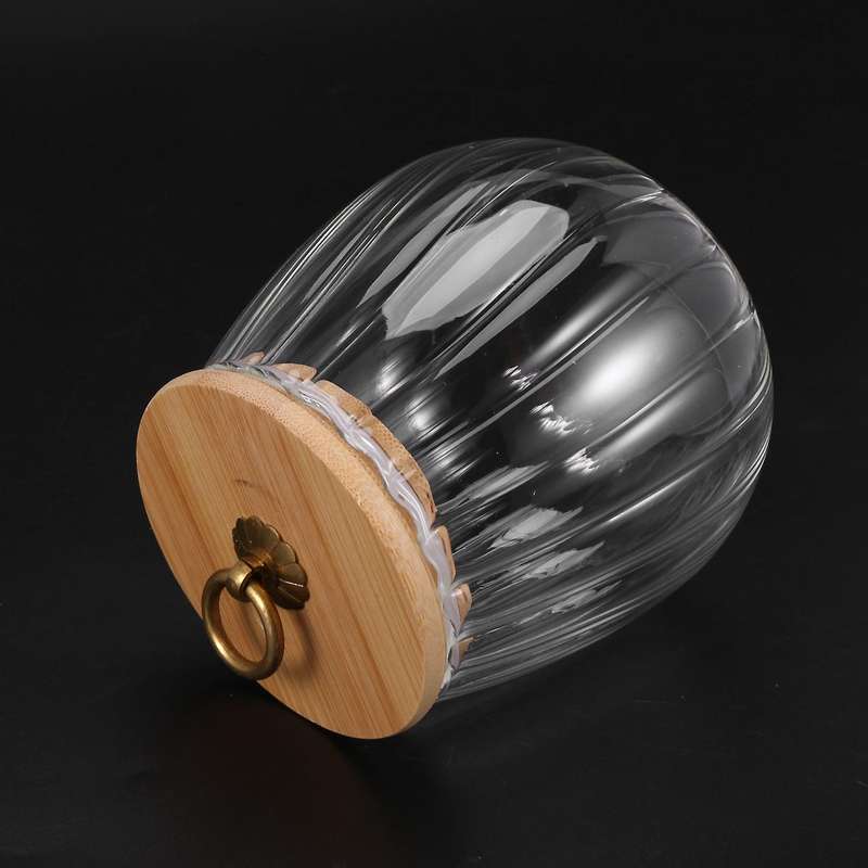 Sealed Transparent Glass Seasoning Pot with Lid,tea Storage Jar, A