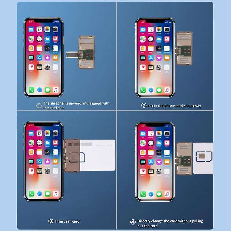 Sim Card Adapter with Independent Control Switch for Iphone 5/6/7/8/x