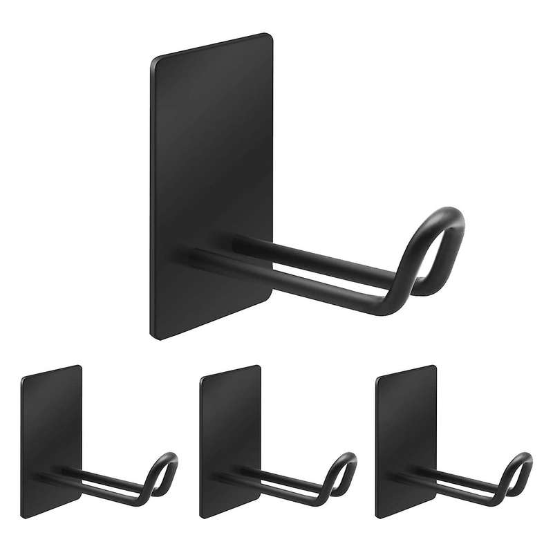 Stainless Steel Hook,for Hanging Towel Robe Coat Key,4 Pack,black
