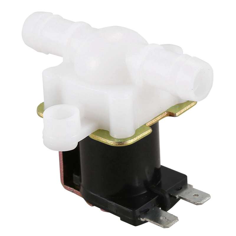 2x 3/8inch 12vdc Hose Barb Solenoid Valve Plastic Body,white & Black