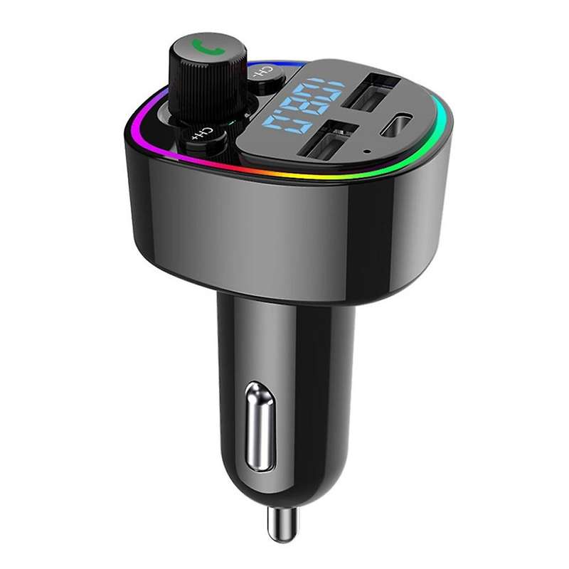 Car Bluetooth Player Colorful Atmosphere Light Adapter Handsfree