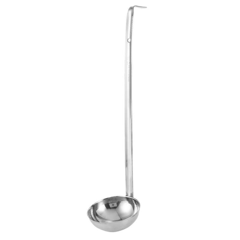 3 Pcs Stainless Steel Ladle Soup Handle Ladle with Pouring Rim (4 Oz)
