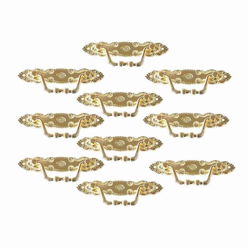 10pcs Antique Handle Drawer Handles for Furniture Door (with Screws)