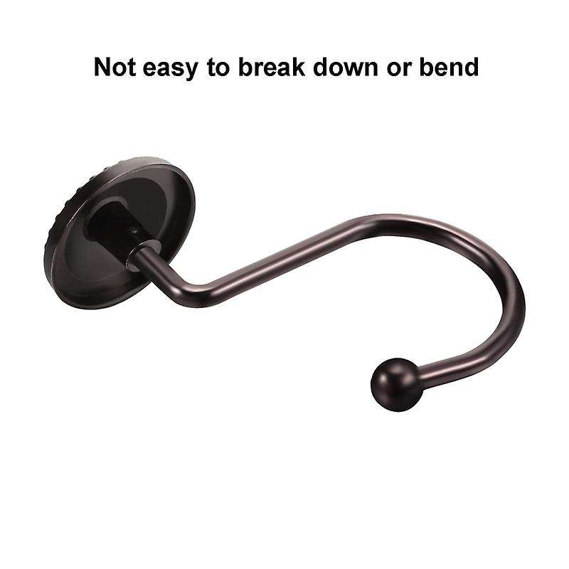 Decor Shower Curtain Hooks Rings,12 Pcs Rustproof Hooks for Bathroom