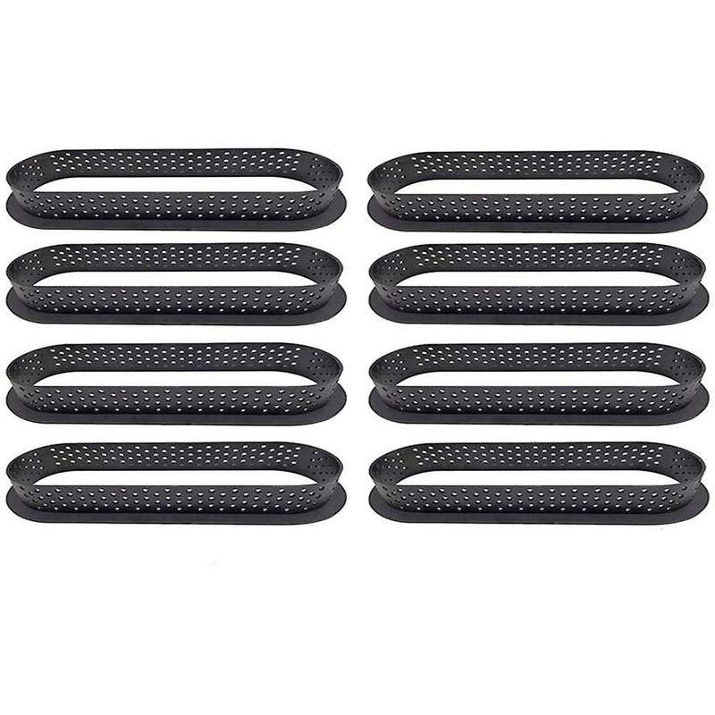 10pcs Oval-shape Cake Mold Cake Circle Ring Mold Tart Decorating Tool