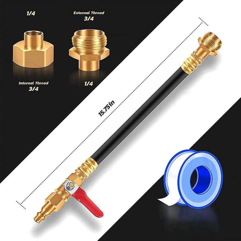 Rv Winterizing Kit Sprinkler Blowout Adapter,with Blow Shut Off