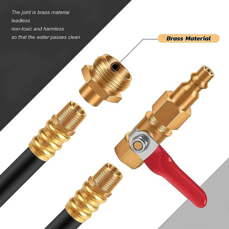 Rv Winterizing Kit Sprinkler Blowout Adapter,with Blow Shut Off