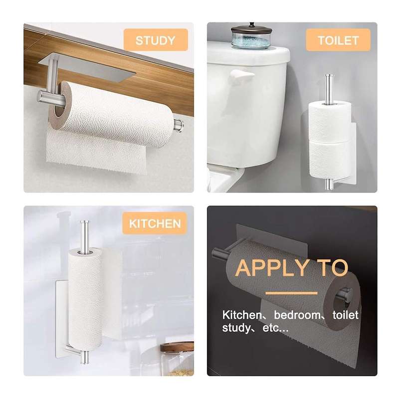Kitchen Roll Holder Under Cabinet,self Adhesive Paper Towel Holder
