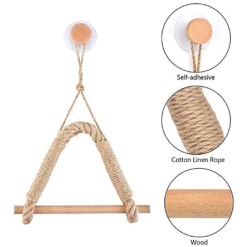 Hemp Rope Toilet Paper Holder Wall-mounted for Home Bathroom Decor