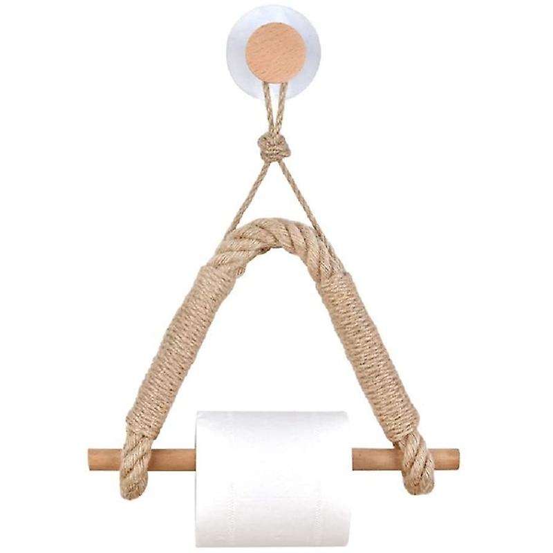 Hemp Rope Toilet Paper Holder Wall-mounted for Home Bathroom Decor