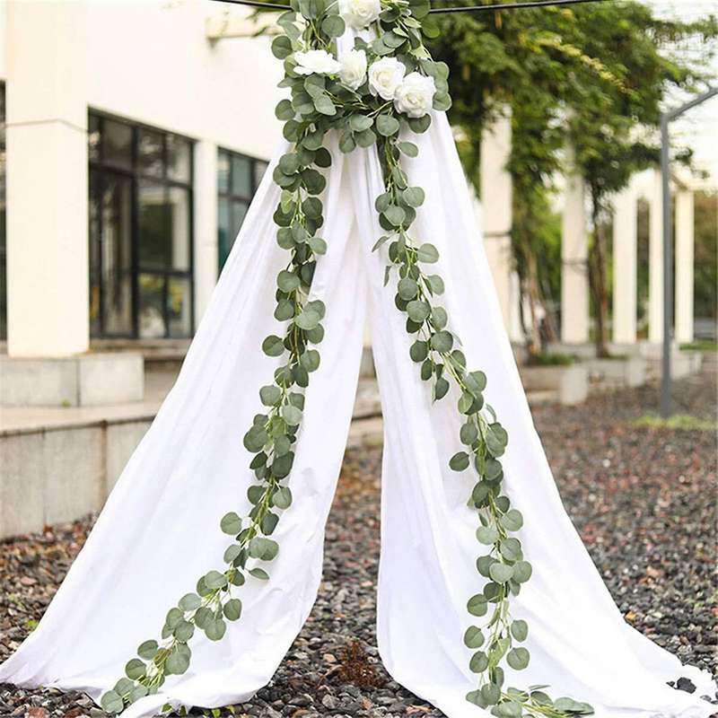2pcs Artificial Eucalyptus Wreath for Wedding Banquet Garden Diy