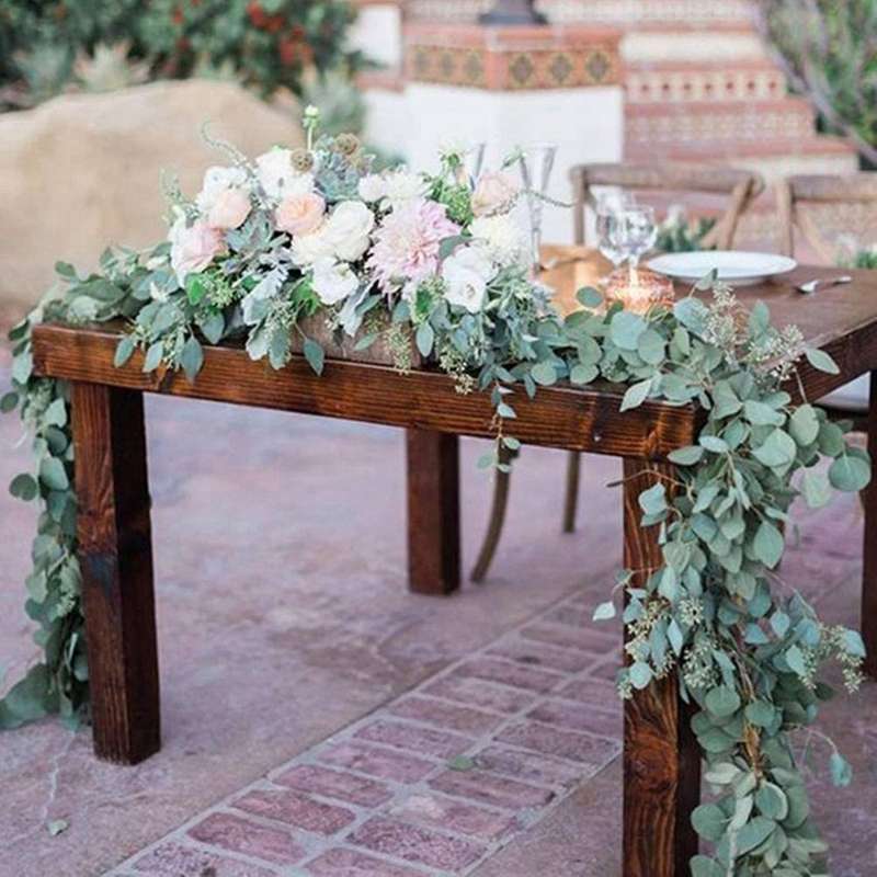 2pcs Artificial Eucalyptus Wreath for Wedding Banquet Garden Diy