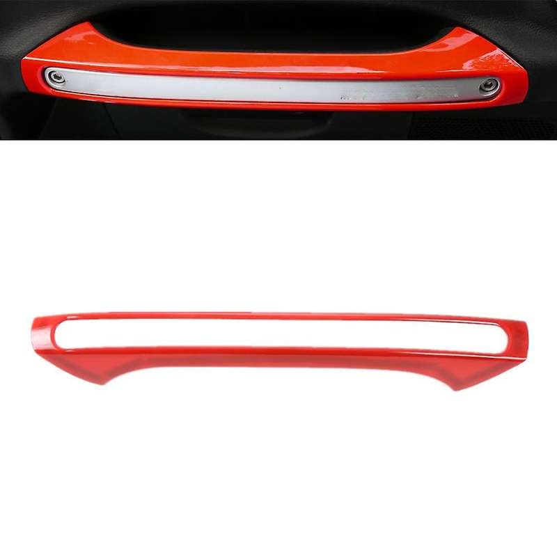 Car Door Copilot Handle Decor Cover Trim Stickers Interior,abs Red