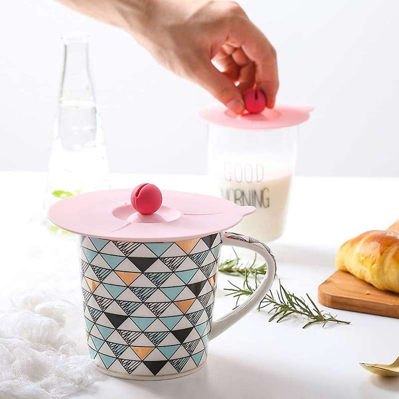 8pcs Silicone Glass Cup Covers Stretch Lids Reusable Anti-dust Lids