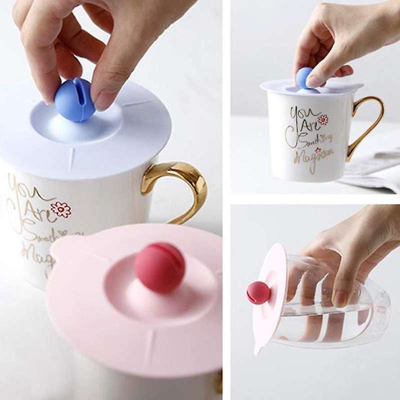 8pcs Silicone Glass Cup Covers Stretch Lids Reusable Anti-dust Lids