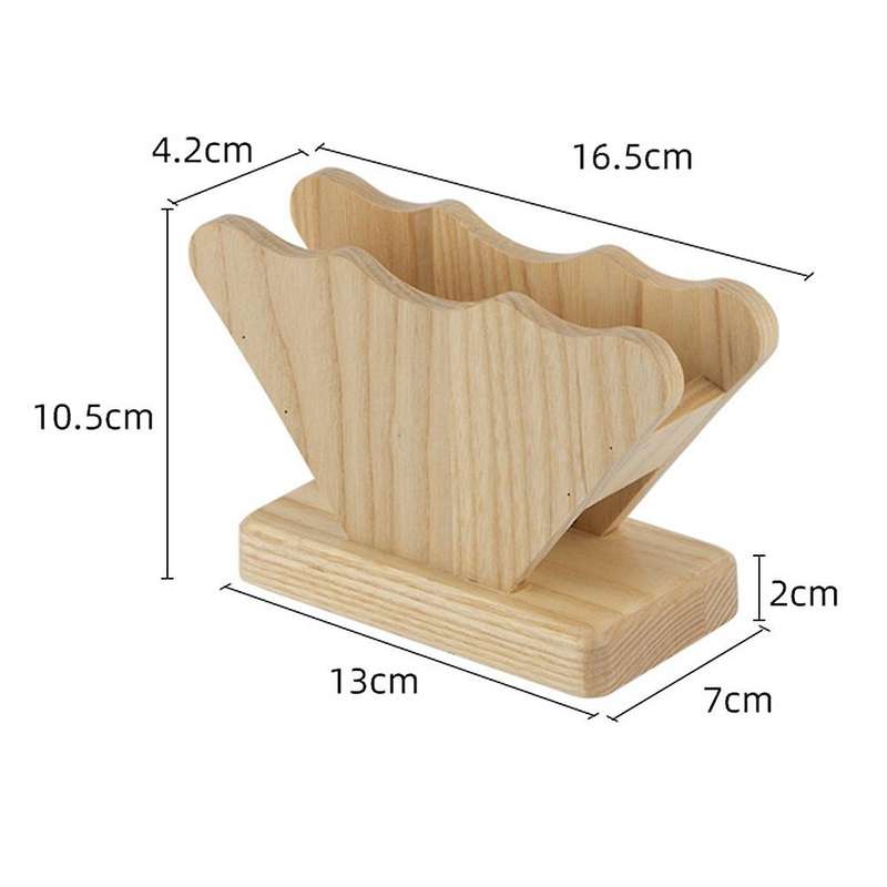 Bamboo Wood Coffee Filter Holder Filtering Paper Storage Rack 7cm