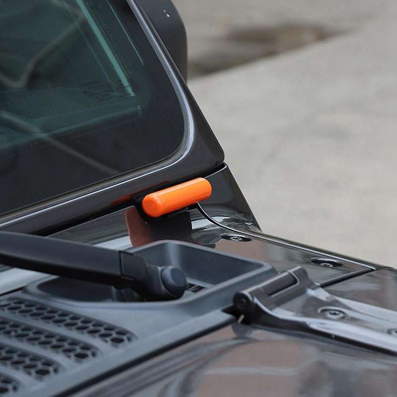 Car Front Windshield Hinge Cover for Wrangler Jl Jt 2018-2022, Orange