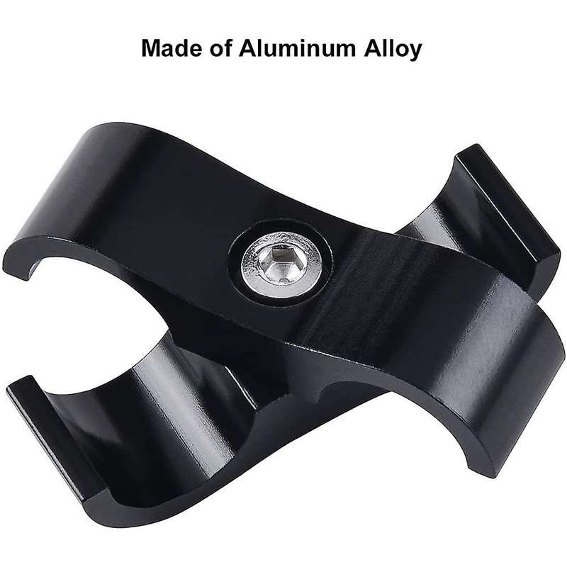 4pc 6an Hose Separator Clamp Adapter for 3/8 Fuel Line,oil Line,black
