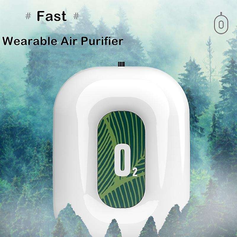 Personal Wearable Air Purifier Necklace Generator for Travel Red