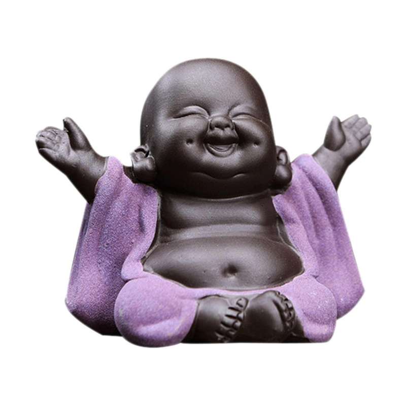 Cute Ceramic Little Baby Monk Buddha Statue Ornaments Home Decor D
