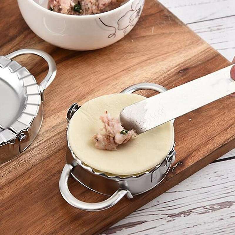 8pcs Stainless Steel Dumpling Molds Jiaozi Maker Device