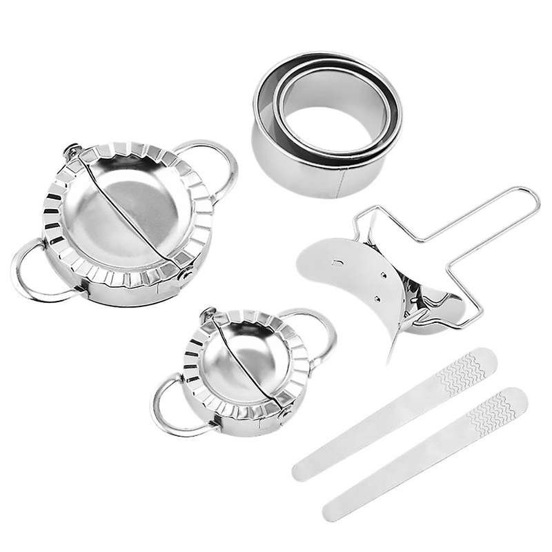 8pcs Stainless Steel Dumpling Molds Jiaozi Maker Device