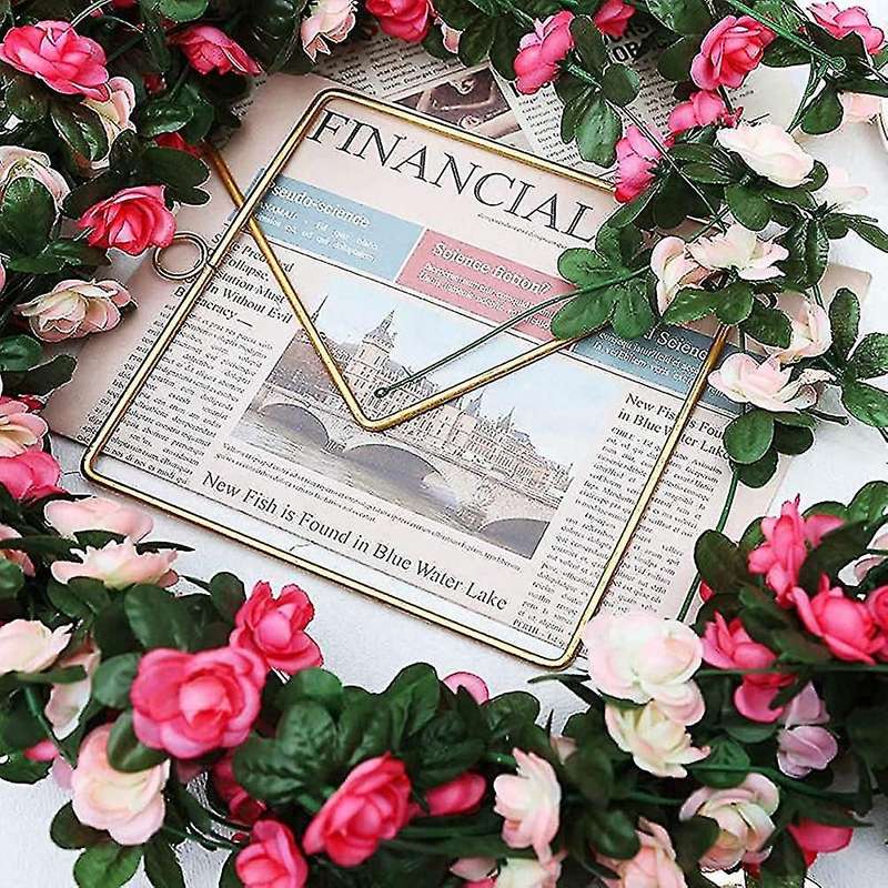 5 Pack 41 Ft Fake Rose Vine Flowers Plants Artificial Flower Hanging