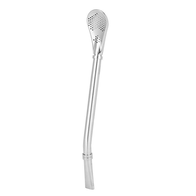 3in1 Stainless Steel Straw Spoons for Drinks,6.2 Inch(silver)