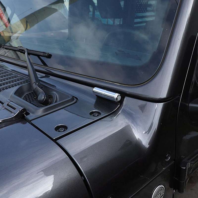 Car Front Windshield Hinge Cover for Wrangler Jl Jt 2018-2022, Silver