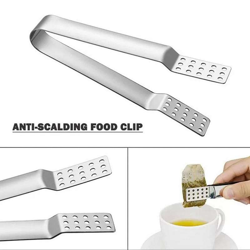 Tea Bag Tongs Tea Bag Strainer Clip for Gripping Ice Cubes Tea Bags