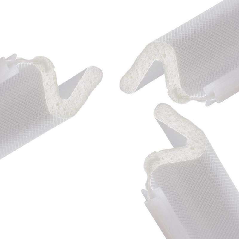 3pcs 78.7 Inch  Door Weatherstrip for Various Doors with Slot,white