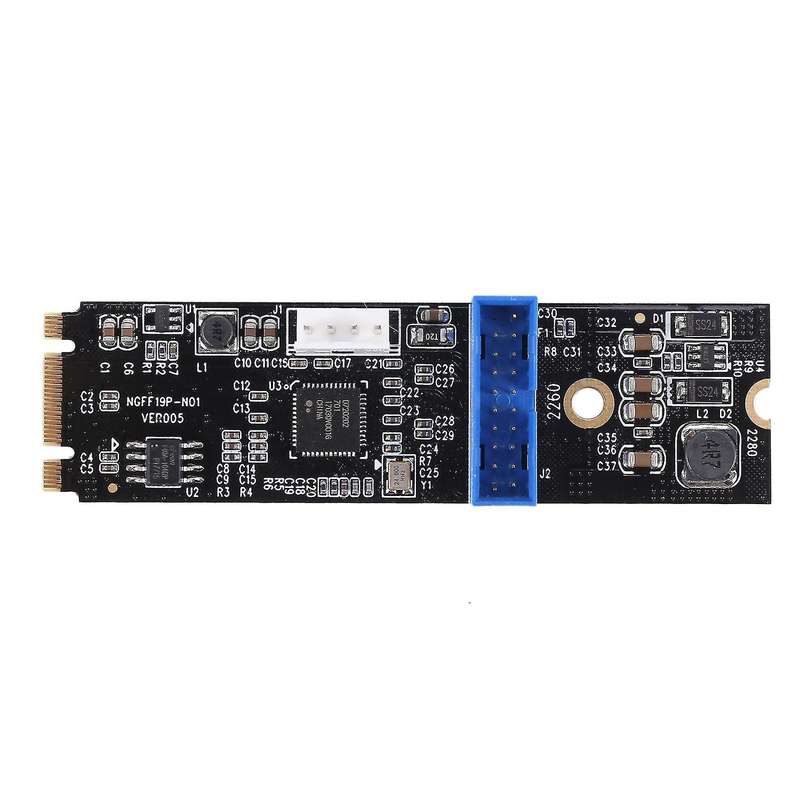 M.2 Ngff Nvme to Usb 3.0 19pin Header Convert Card Ngff to 2 Port