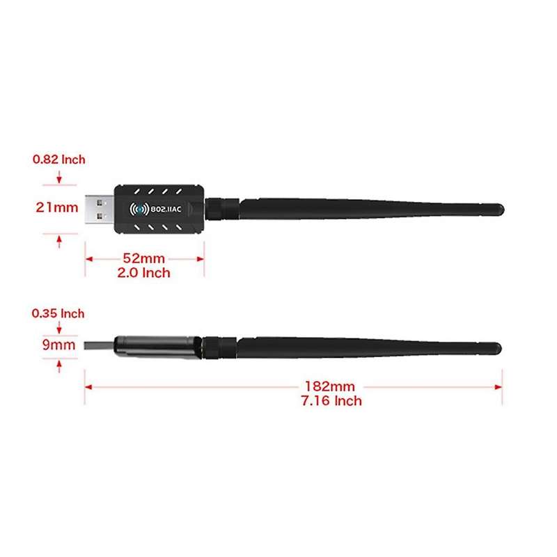 Wifi Adapter Wireless Usb 1200mbps Wi-fi Network Card 802.11n/g/a/ac