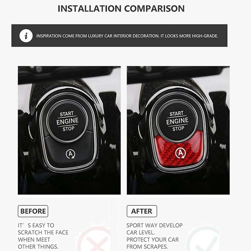 Car Engine Start Stop Button Cover Sticker Trim Accessories
