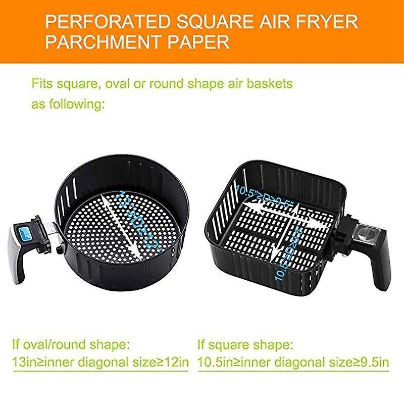 200pc Square Air Fryer Liners,9 Inch Square Air Fryer Parchment Paper