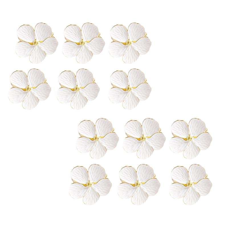 12 Pcs Flower Napkin Buckle, Used for Wedding, Daily Party Decoration