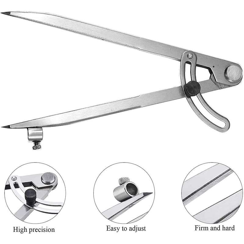 8inch Adjustable Pencil Marking,scratch Marking Locking Wing Divider