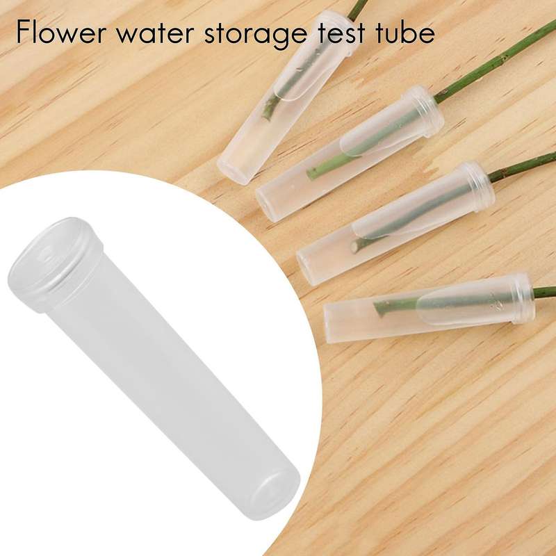 Floral Tube 100-pack Flower Tube,0.6 X 0.6 X 2.8 Inches, Opening 3mm