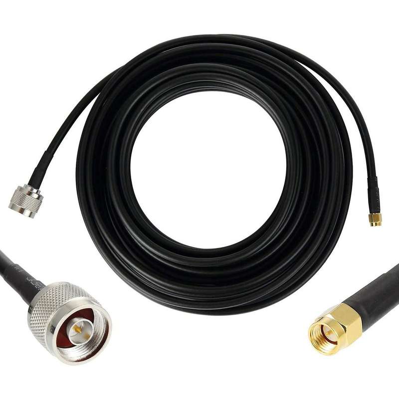 Low-loss Coaxial Cable Sma Male to N Male Connector for 3g/4g (8m)