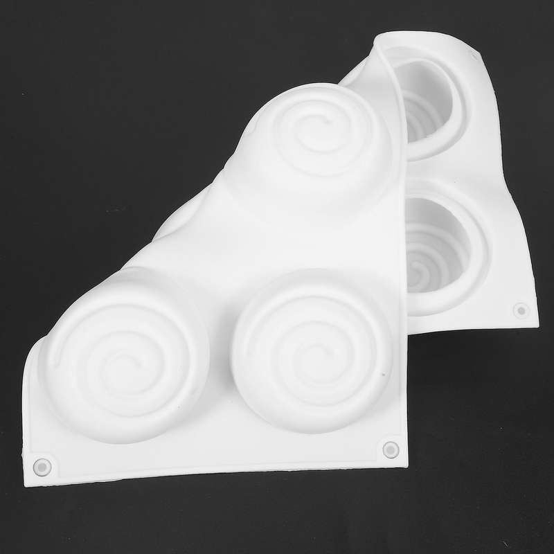 3d Circular Vortex Silicone Soap Mold 6 Cavity Mousse Cake Mold