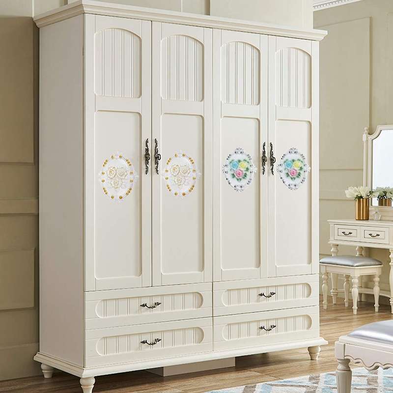 2pcs Wood Carved Applique Frame Onlay Unpainted Furniture Decoration