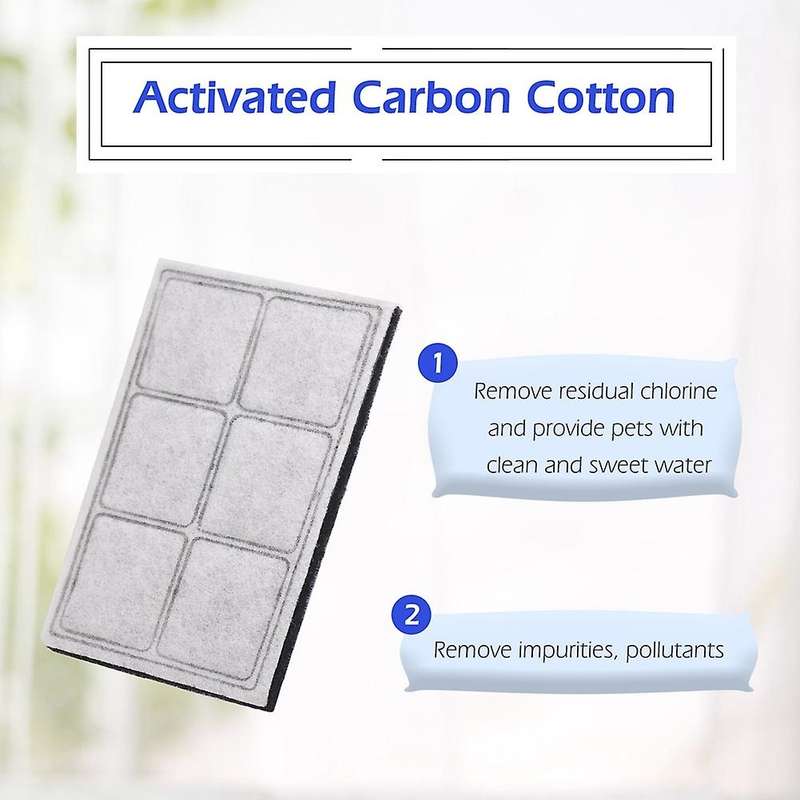 6 Pcs Water Fountain Filters for Drinkwell Platinum Pets Cat Dogs