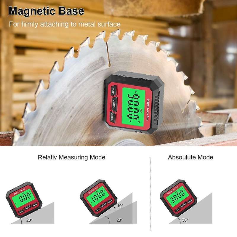 Digital Protractor Inclinometer Level Meter Goniometer Measuring-red