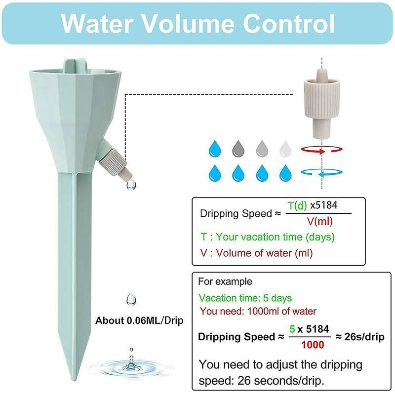 12pcs Automatic Plant Watering Device with Slow Release Control