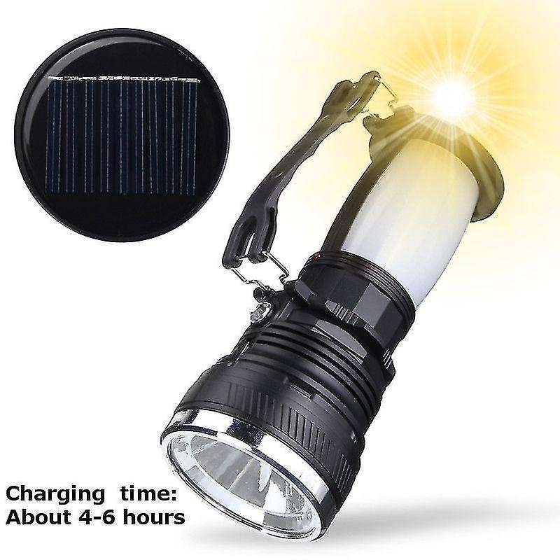 Solar Power Rechargeable Led Camping Lantern Lamp with American Plug
