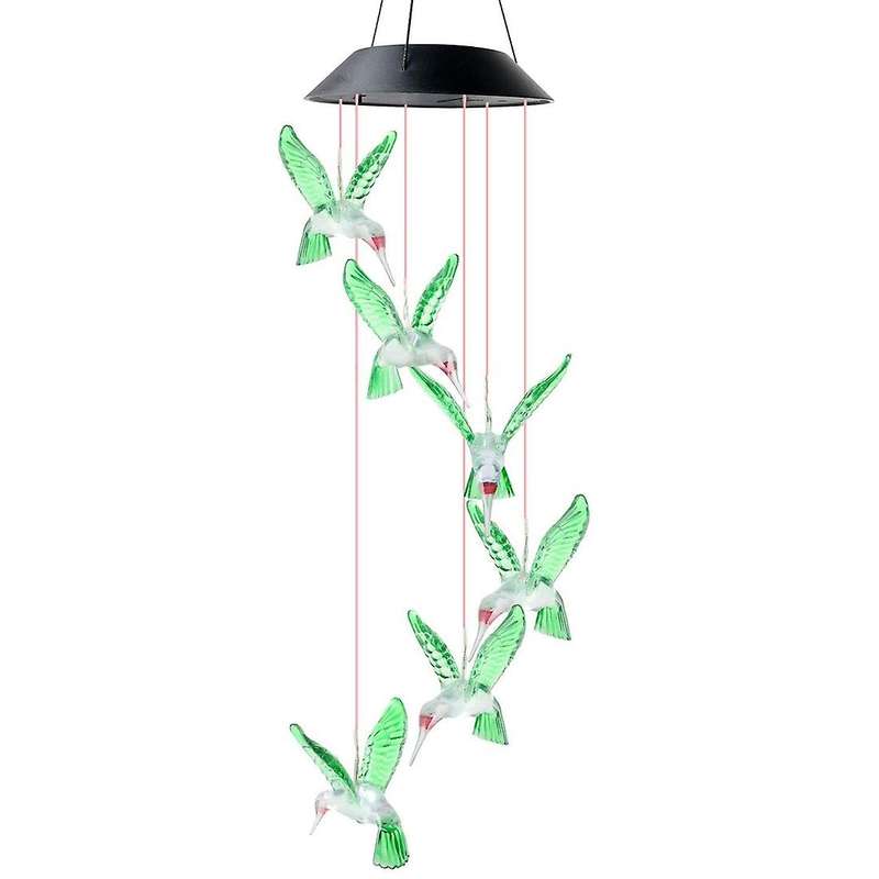 Led Solar Chime Lamp Bird Wind Chime Lamp Pendant Wind Chime