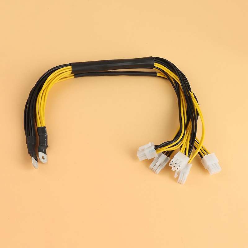 2 Pcs 1200w 1600w Output Wire 6pin Pcie Powers Connector