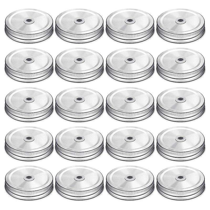 20 Pieces Metal Regular Mouth Mason Jar Lids