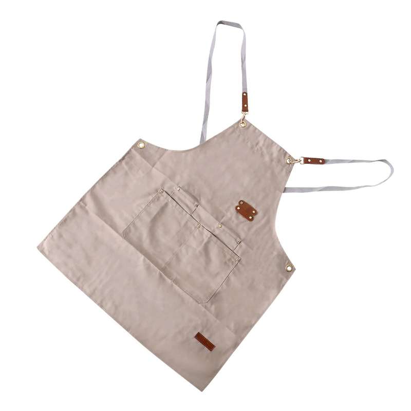 Chef Apron-cross Back Apron for Men Women,cooking Aprons (khaki)