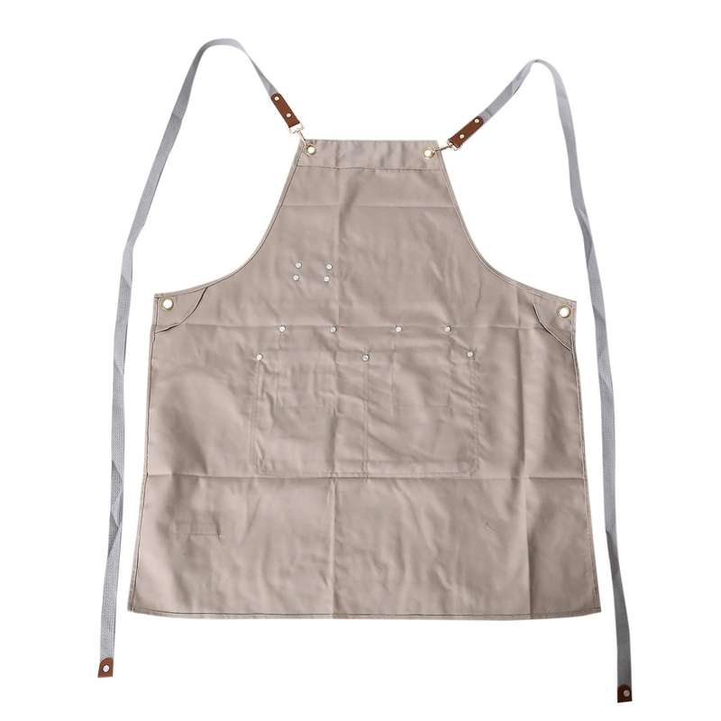 Chef Apron-cross Back Apron for Men Women,cooking Aprons (khaki)